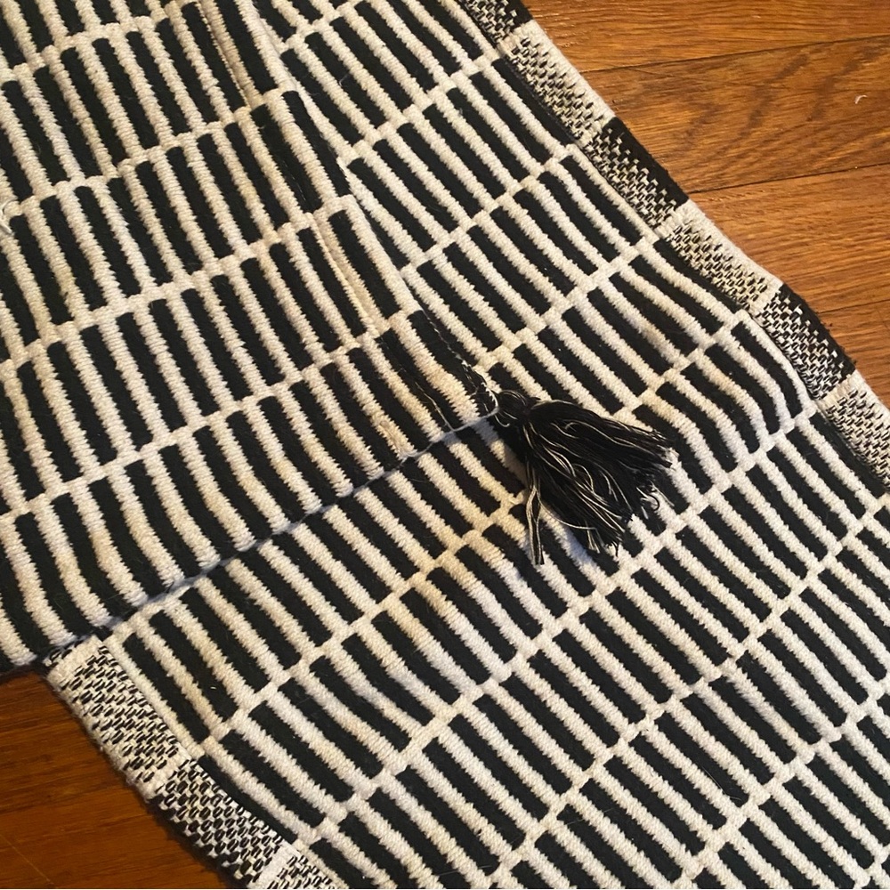 Black and White Striped Table Runner - Picture 3 of 5